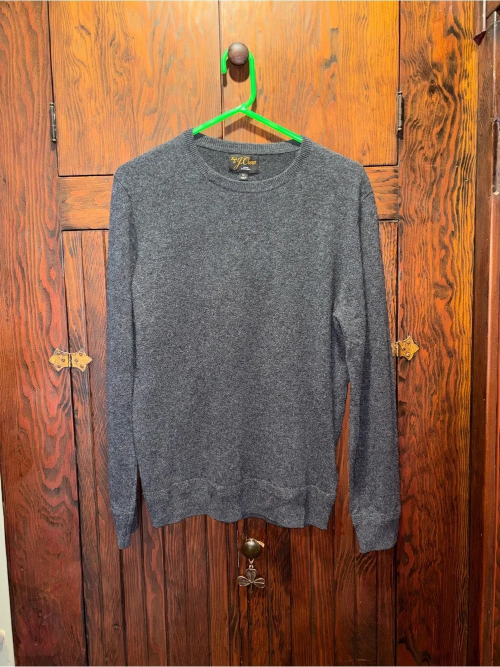 J. Crew Men's 100% Cashmere Crewneck Sweater - Charcoal